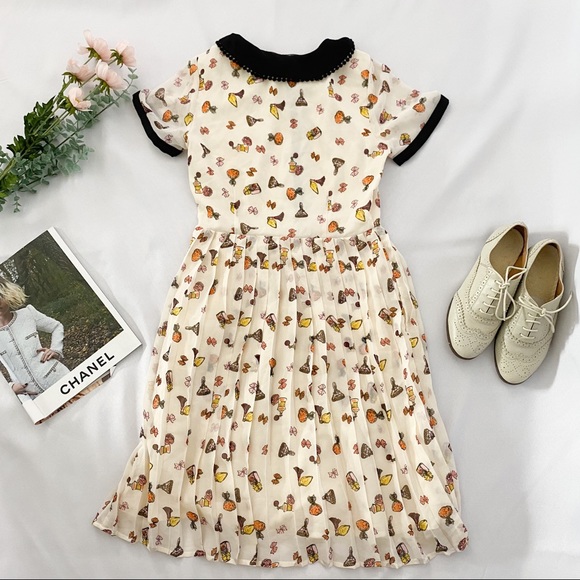 Modcloth Peter Pan Collar Mod Dress S Retro Whimsical - Picture 6 of 10